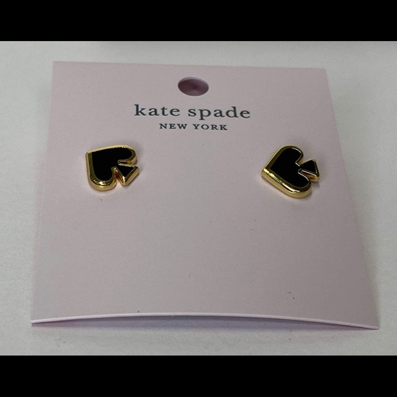 NWT Kate Spade New York Everyday Spade Stud Earrings (Black)